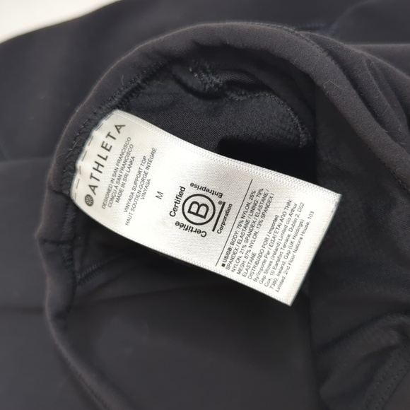 Athleta Vinyasa Support Top Black size Medium - Picture 3 of 7